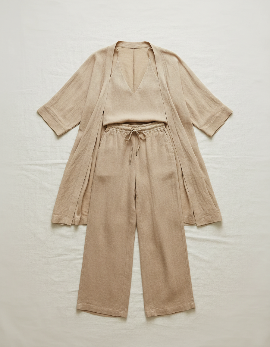 Gabriella Leone™ Elegantní set s kardiganem a kalhotami