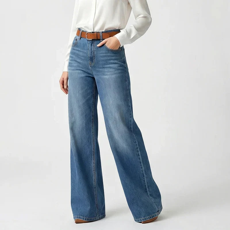 Gaia Leg-Lengthening Wide-Leg Jeans - main product view