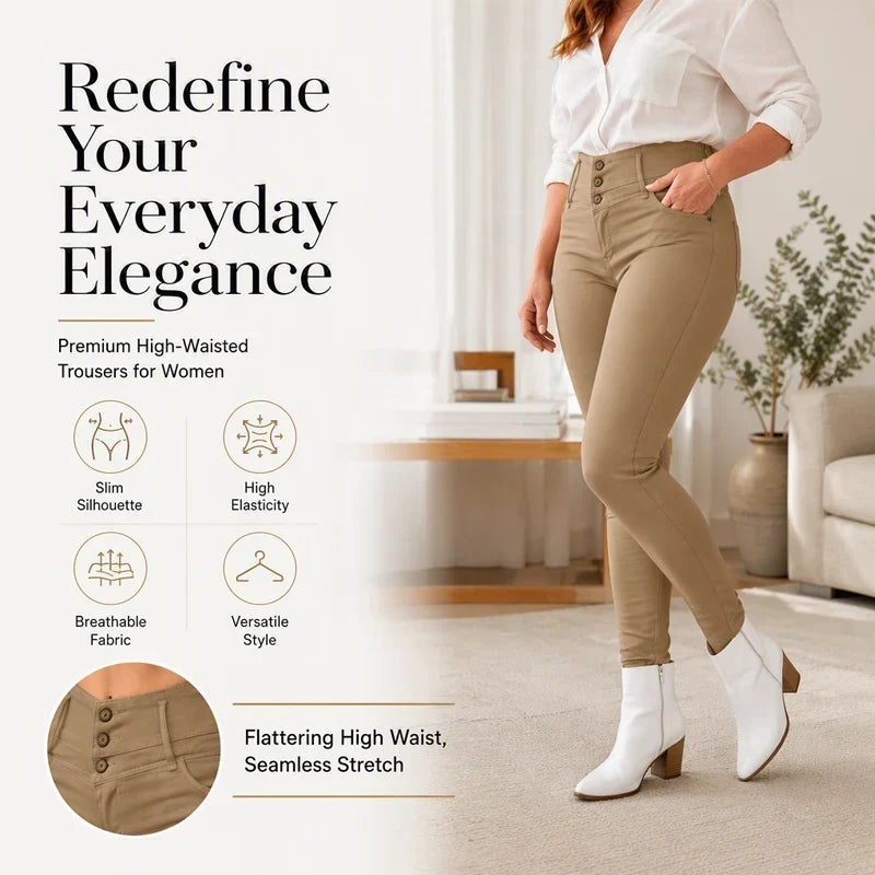 Galatea Women's Stretch High-Waist Skinny Pants - main product front view