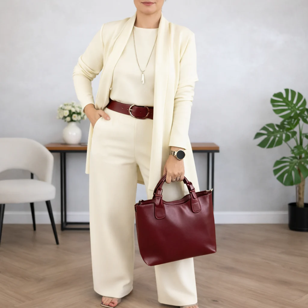 Giulia Carrozzi™ Elegantní 3dílná souprava s kardiganem