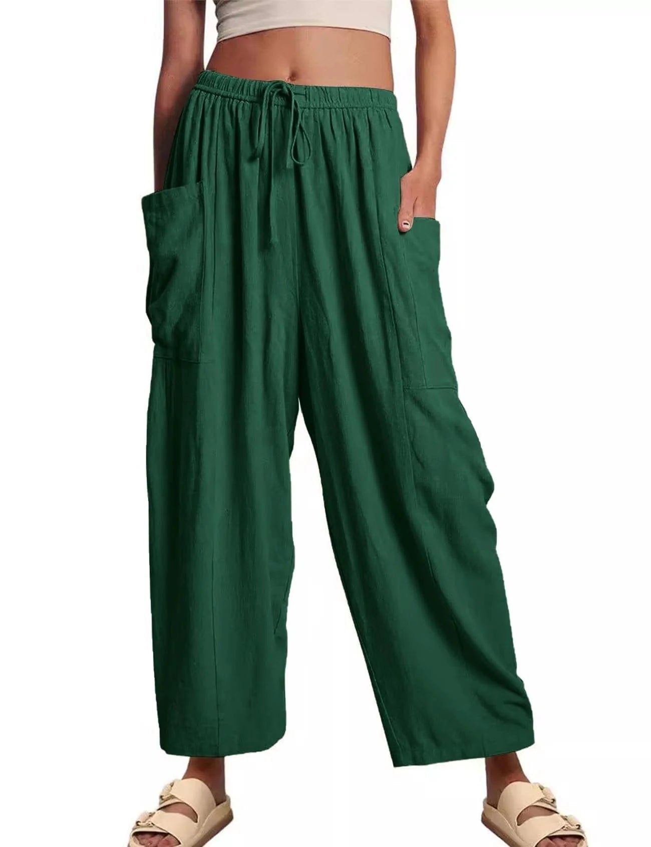 Giuseppina Mancini Breathable Wide Leg Linen Pants - gallery view 13