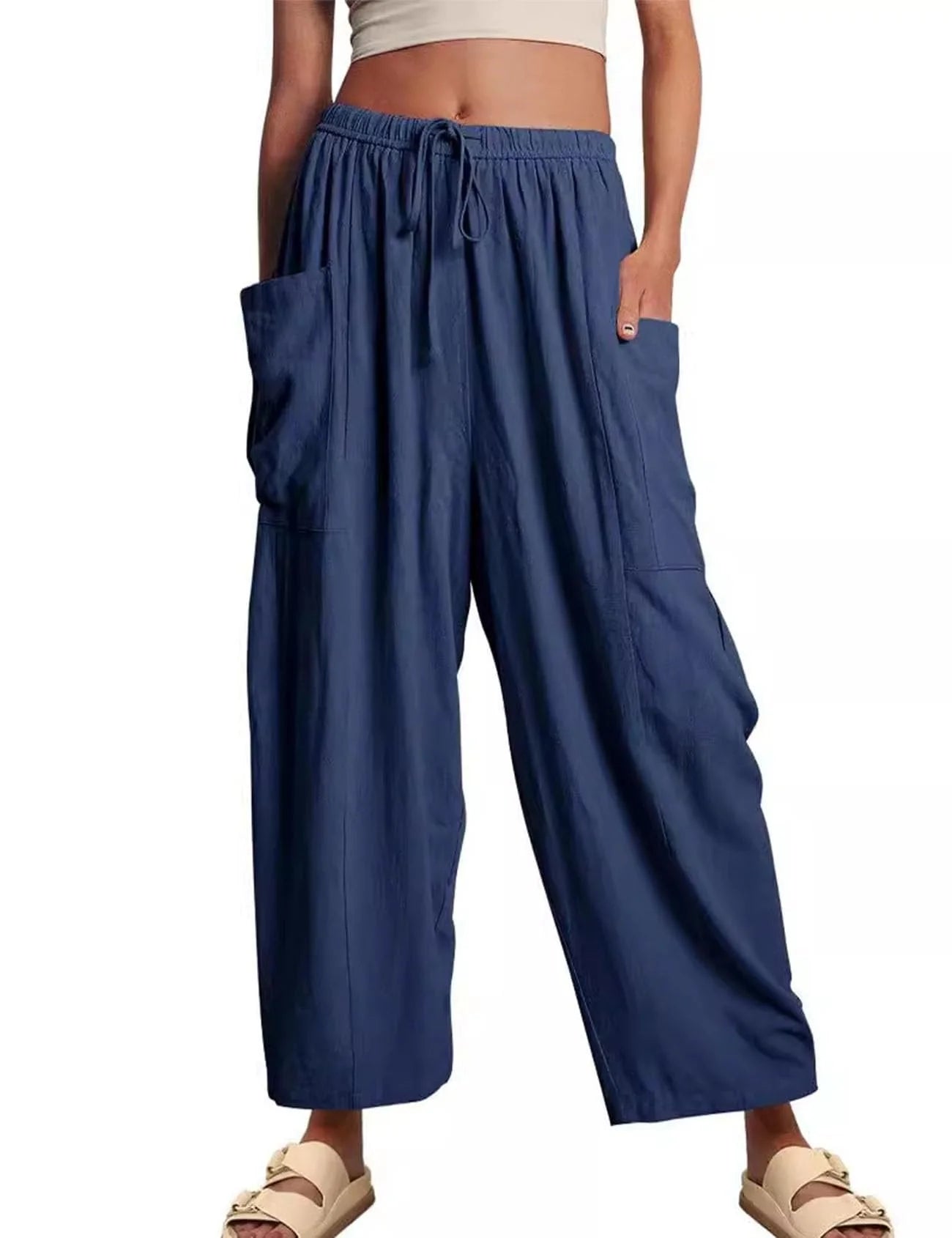 Giuseppina Mancini Breathable Wide Leg Linen Pants - gallery view 15