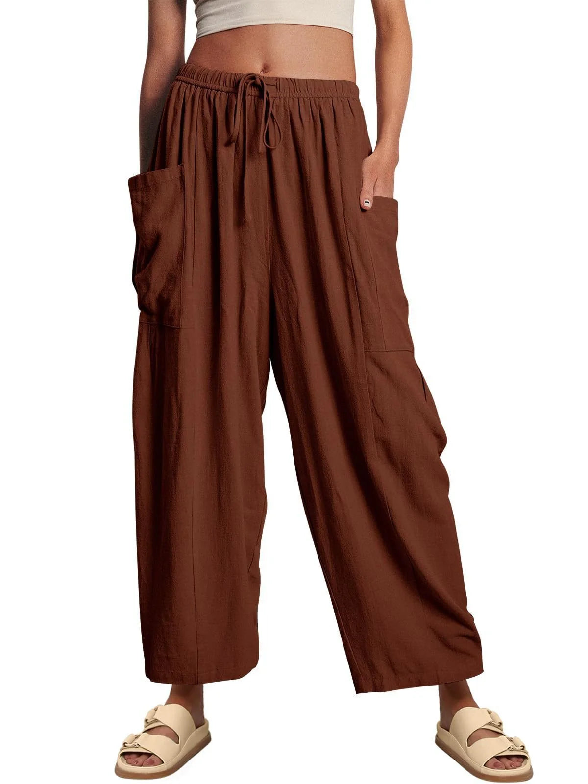 Giuseppina Mancini Breathable Wide Leg Linen Pants - gallery view 16