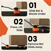 GlideMover Pro™ Zdvihák těžkého nábytku pro snadné stěhování bez pomoci