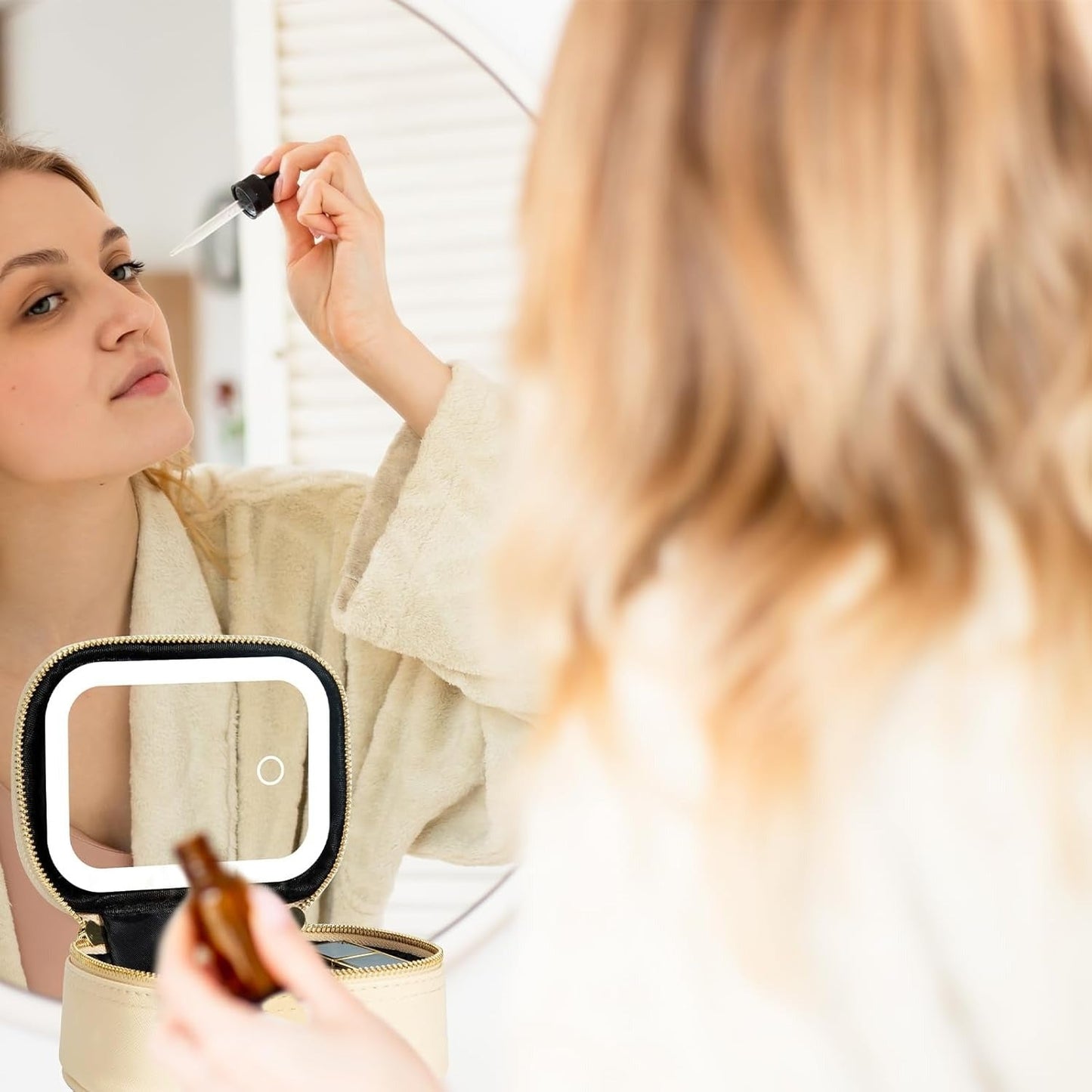 GlowKit Pro+™ Kompaktní kosmetická taška se LED zrcátkem