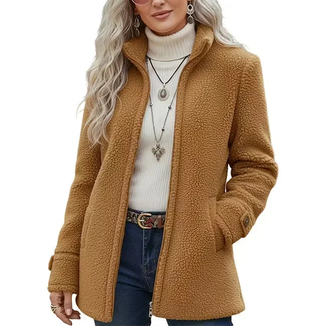 Gregoria Caputo™ Texturovaná bunda na zip pro bezstarostný každodenní styl