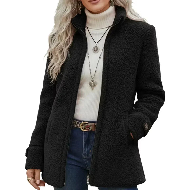 Gregoria Caputo™ Texturovaná bunda na zip pro bezstarostný každodenní styl