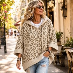 Ida Anastasi™ Útulná mikina s leopardím vzorem na každý den