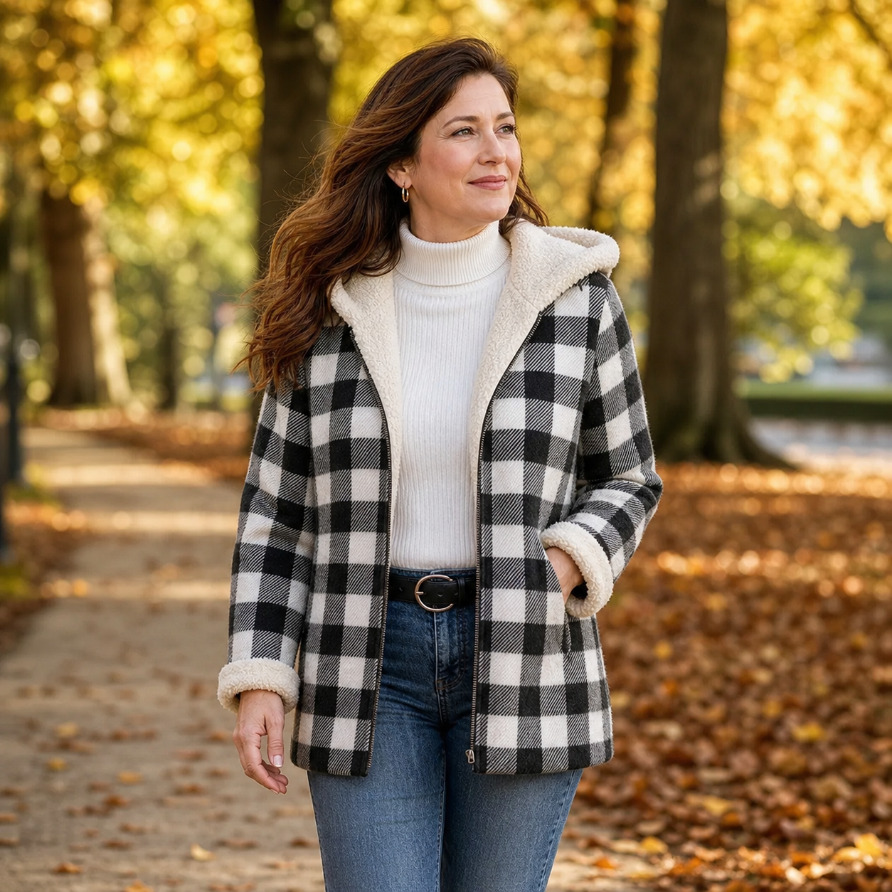 Ilaria Berardi™ Teplá bunda s kapucí pro každodenní pohodlí
