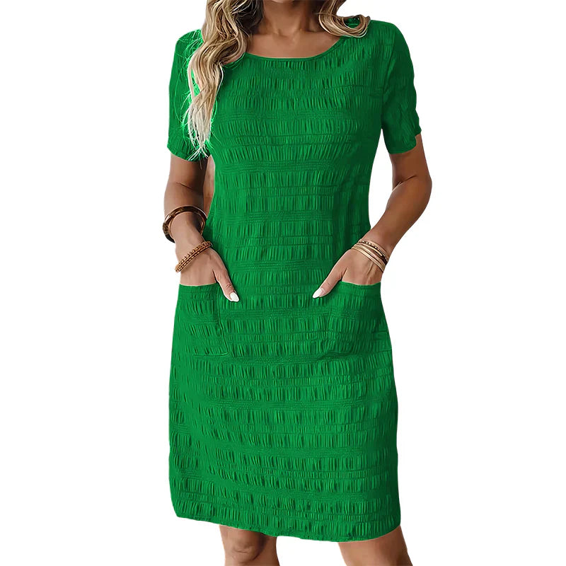 Ilaria Scognamiglio™ Halenka s kulatým výstřihem a texturovaným vzorem pro pohodlí celého dne