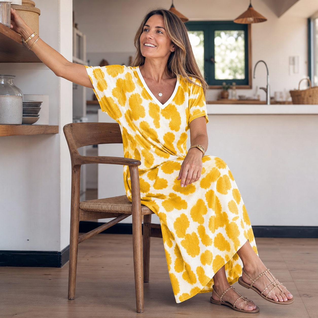 Ilda Brunelli™ Všestranné šaty s výstřihem do V pro bezstarostný styl