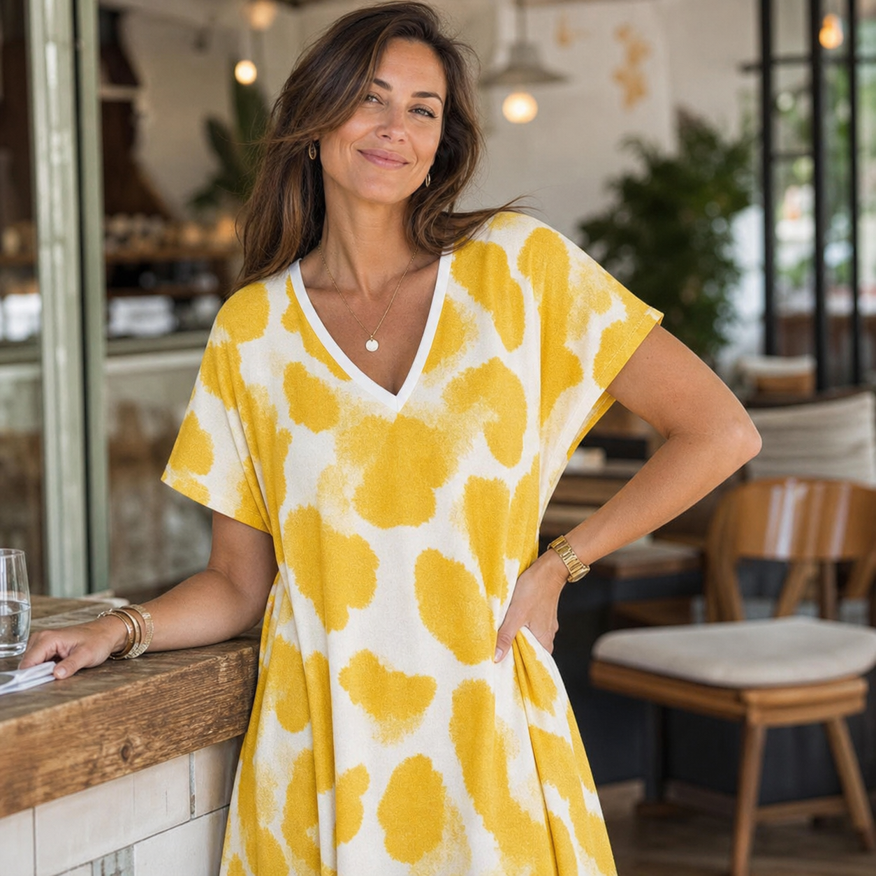 Ilda Brunelli™ Všestranné šaty s výstřihem do V pro bezstarostný styl