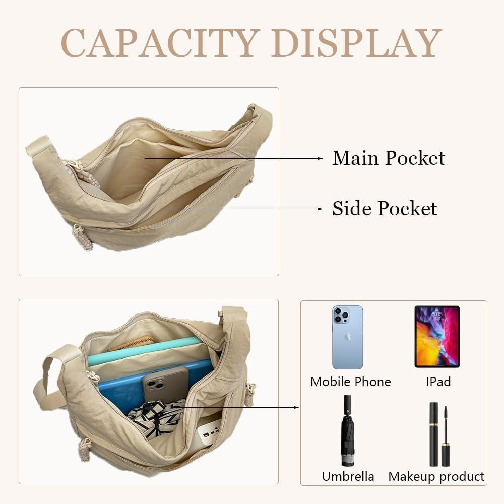 CompactCarry Pro™ minimalistická nylonová taška přes rameno
