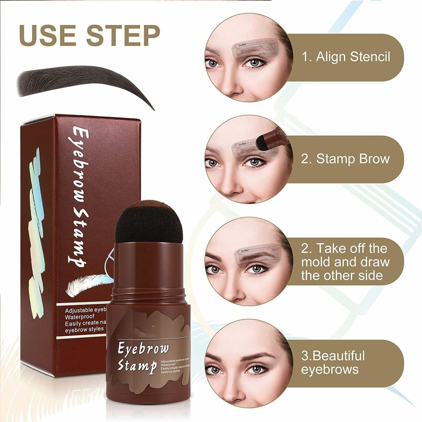 BrowStamp™ sada šablon a razítek pro precizní obočí