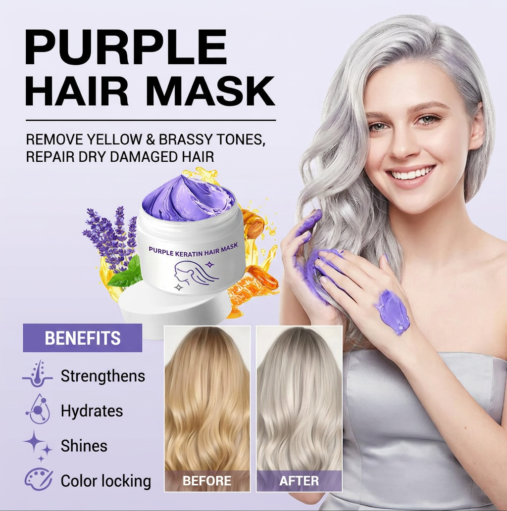 Keraglow™ Fialový tónovací šampon pro blond bez mosazných tónů