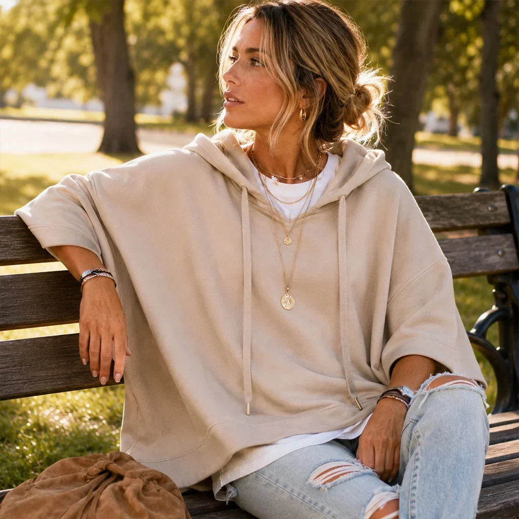 Lara Antinori™ Volná mikina se širokými rukávy pro bezstarostný styl