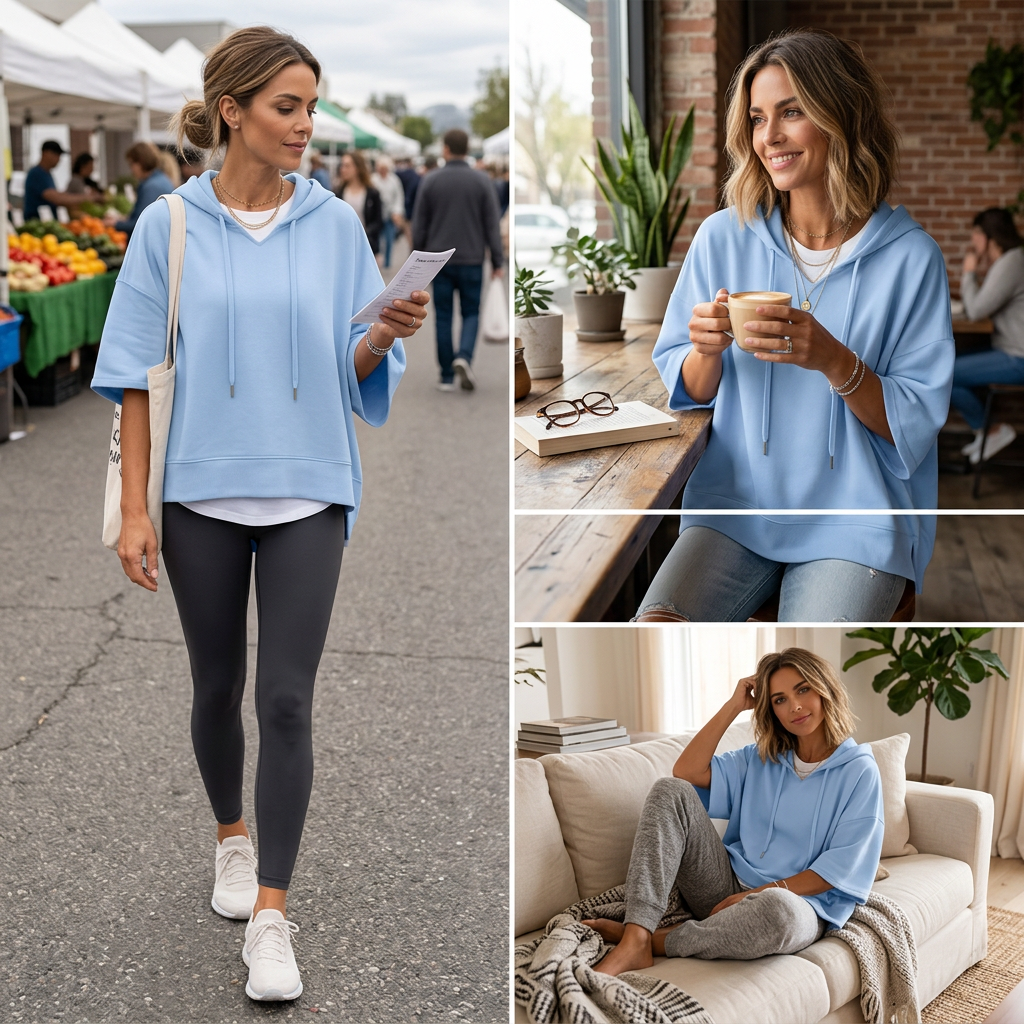 Lara Antinori™ Volná mikina se širokými rukávy pro bezstarostný styl
