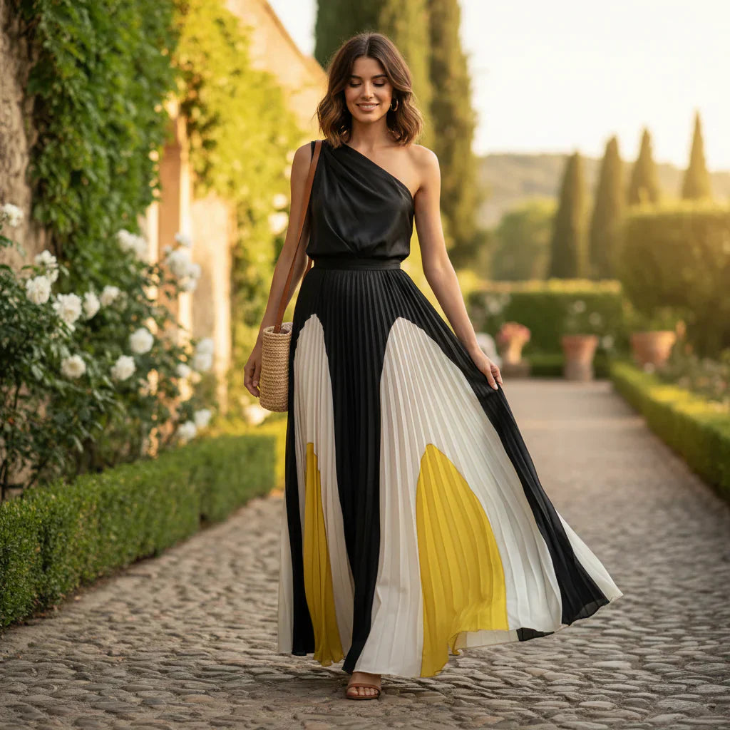 Lara Rufo™ Elegantní šaty s jedním ramenem na večerní události