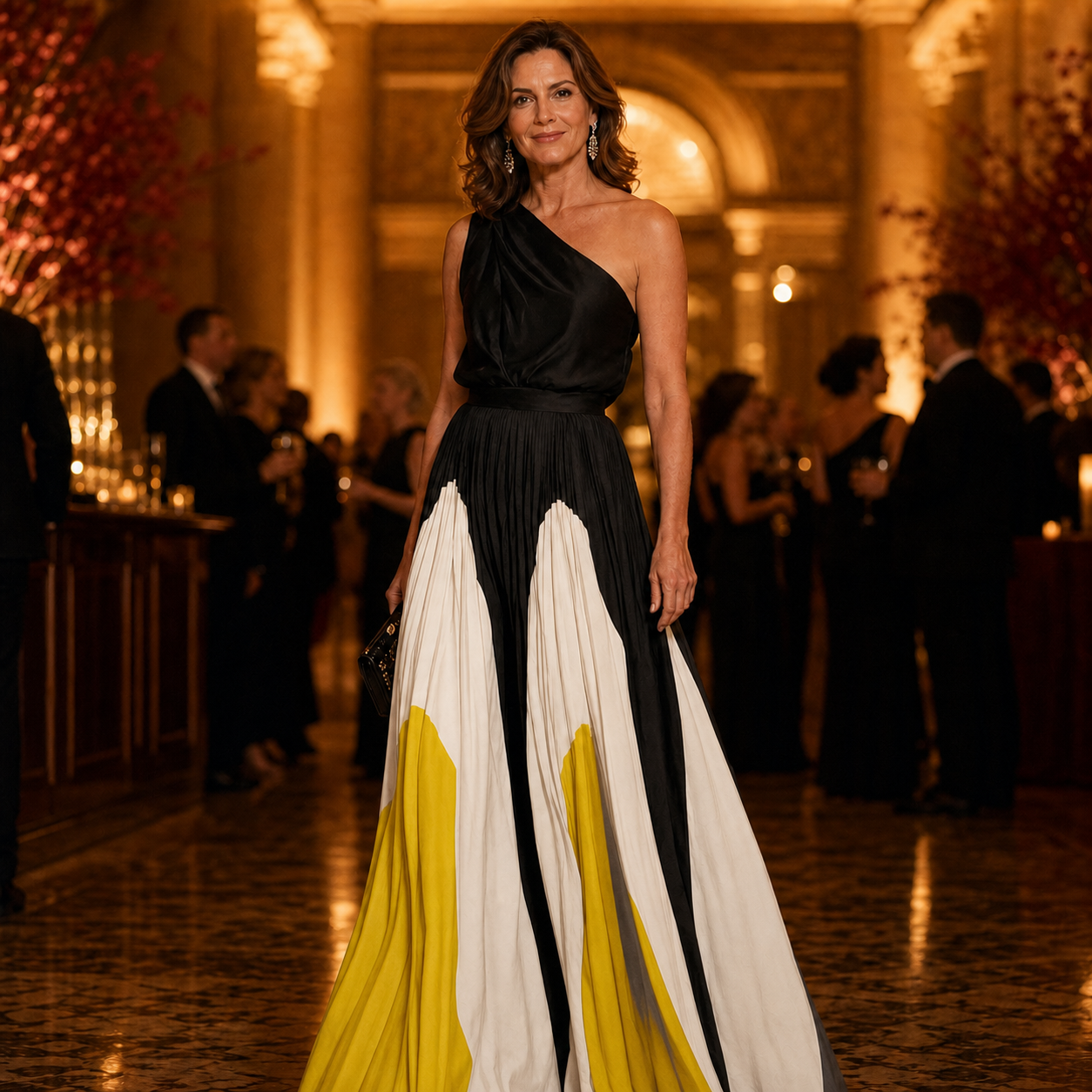 Lara Rufo™ Elegantní šaty s jedním ramenem na večerní události