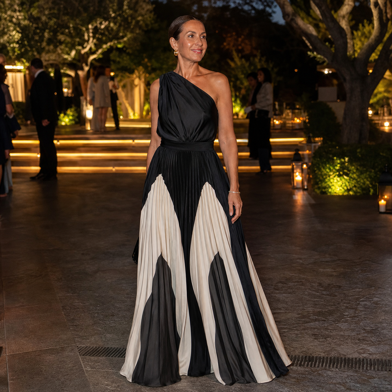 Lara Rufo™ Elegantní šaty s jedním ramenem na večerní události