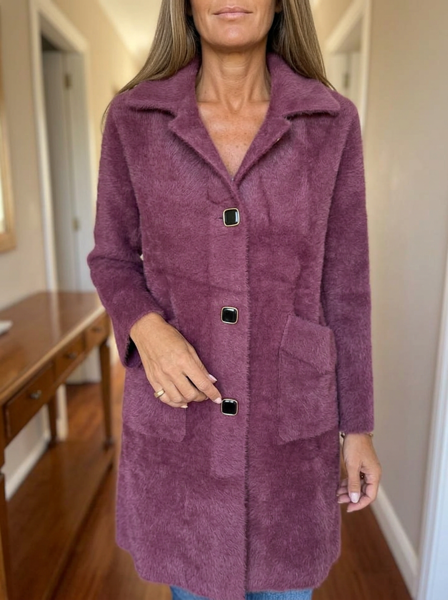 Licia Benaglia™ Dlouhý zapínací kabát pro bezstarostnou eleganci