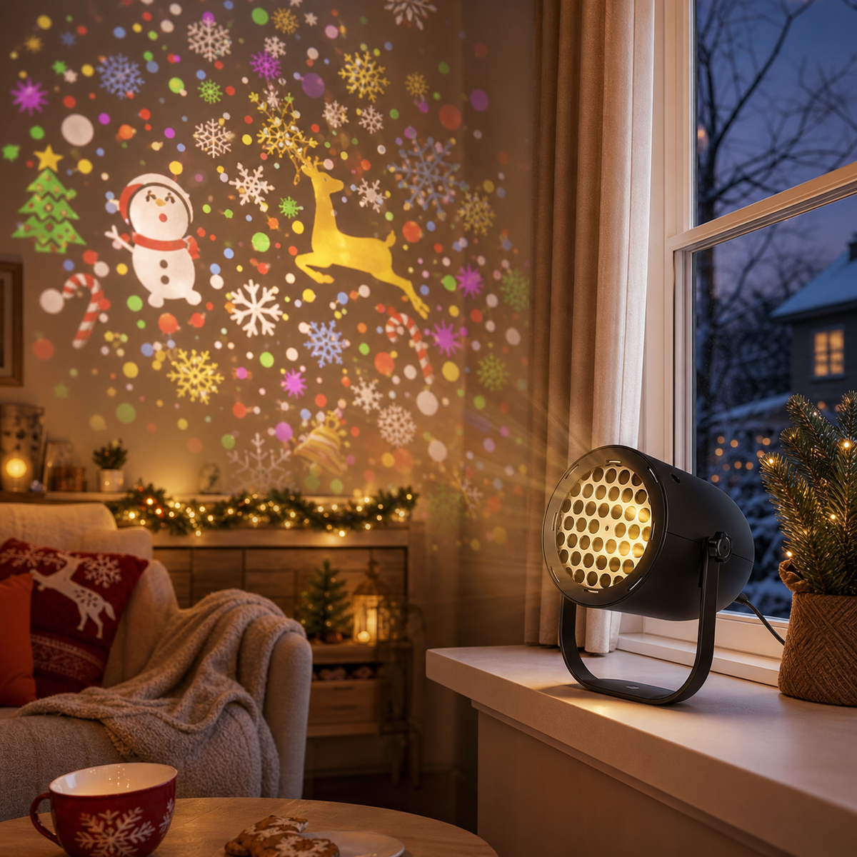 Lumelle™ Miniaturní projekční lampa pro bezstarostnou sváteční atmosféru