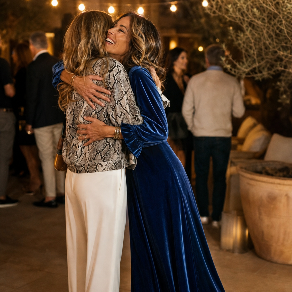 Manuela Belmonte™ Elegantní maxi šaty s volánkovými rukávy