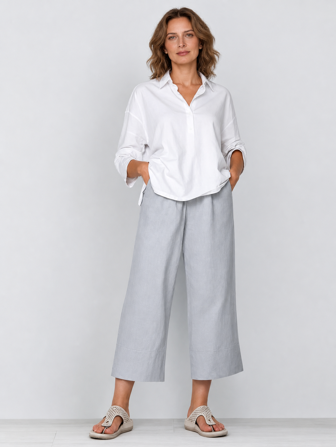 Miriam Corleone™ Volné kalhoty s kapsami pro nenáročný styl