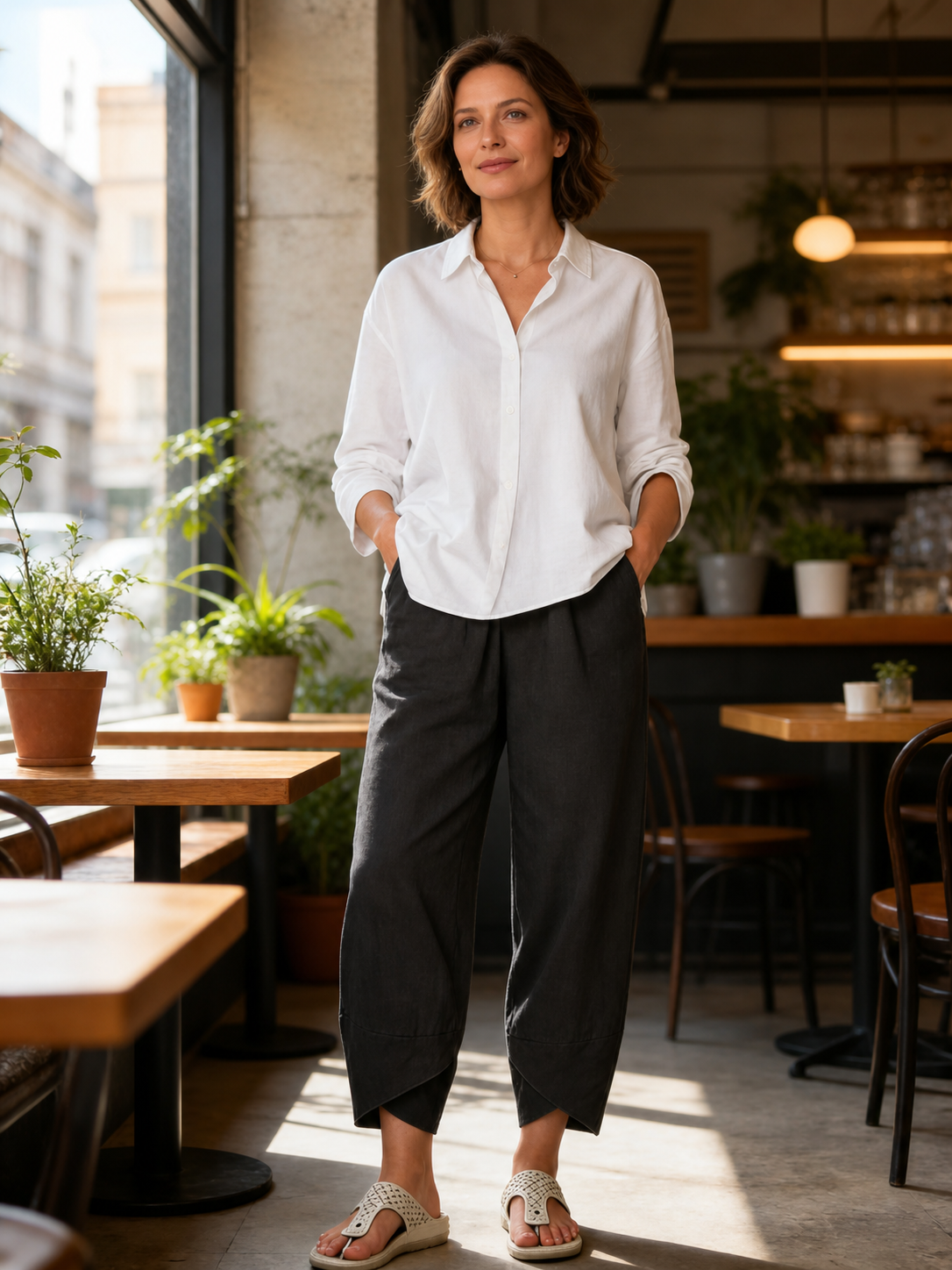 Miriam Corleone™ Volné kalhoty s kapsami pro nenáročný styl