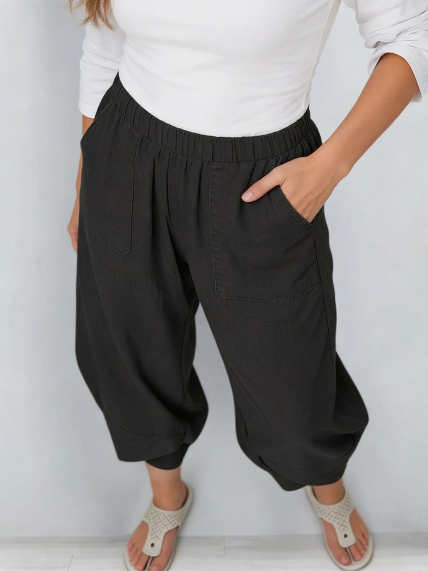 Miriam Corleone™ Volné kalhoty s kapsami pro nenáročný styl