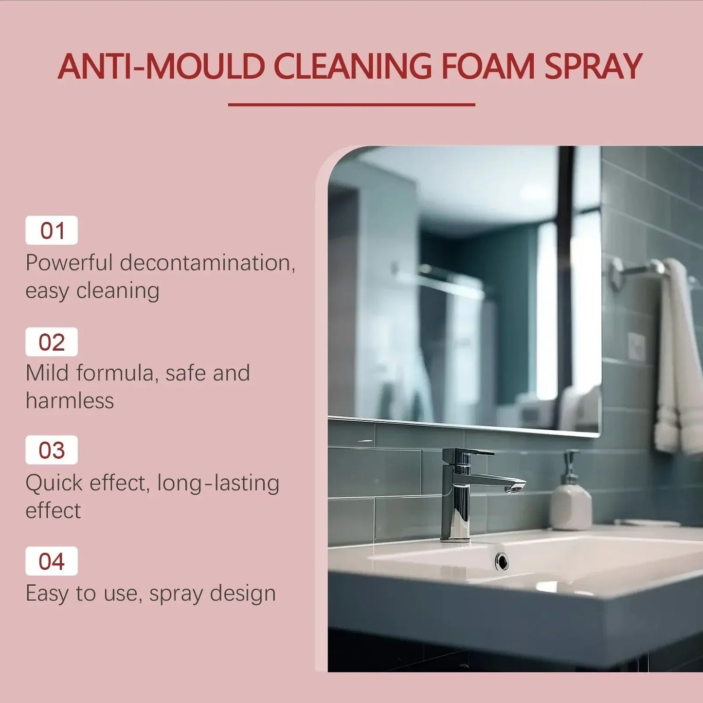 MoldGuard Pro+™ Čisticí pěnový sprej pro snadnou kontrolu plísní
