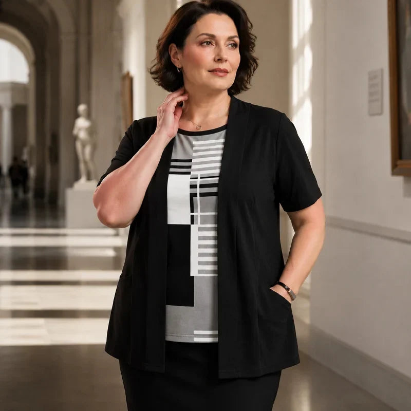 Natalia Bentivoglio™ Halenka v barevných blocích pro bezstarostný styl