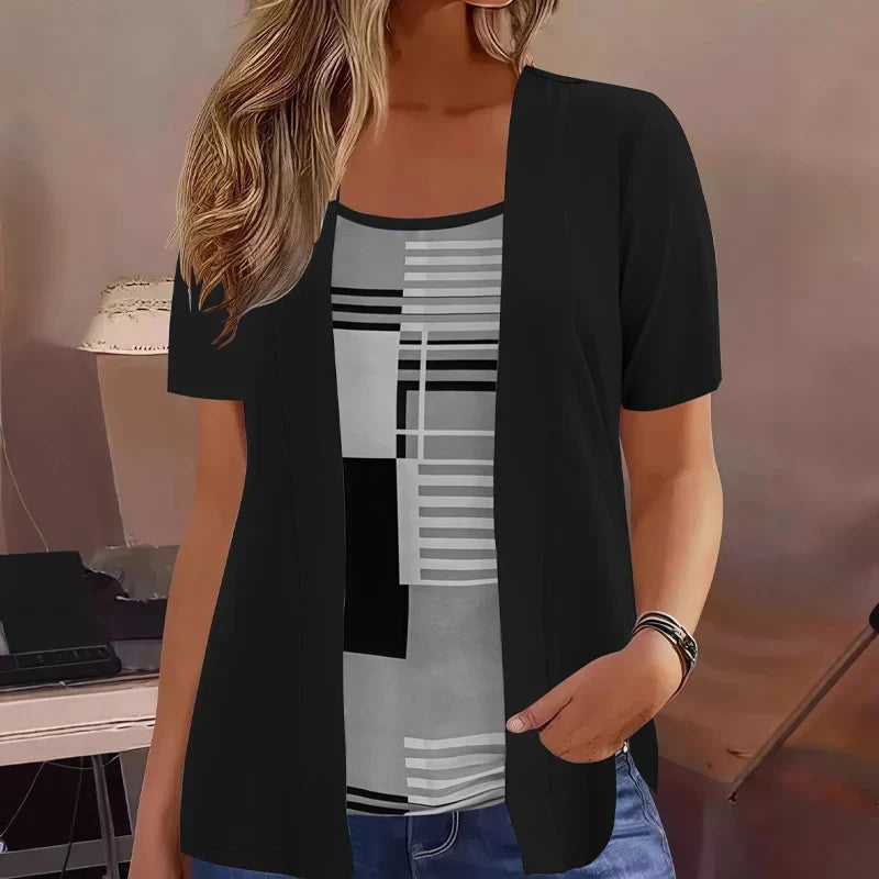 Natalia Bentivoglio™ Halenka v barevných blocích pro bezstarostný styl