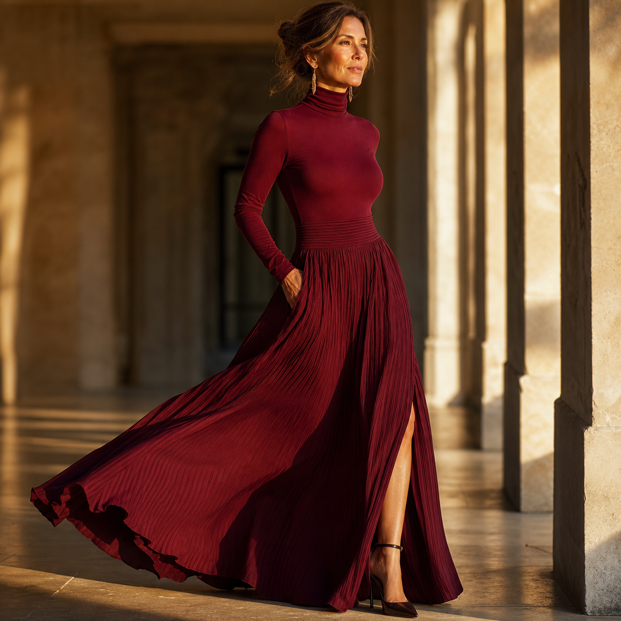 Natalia Berardi™ Elegantní maxi sukně s vysokým pasem na každou příležitost