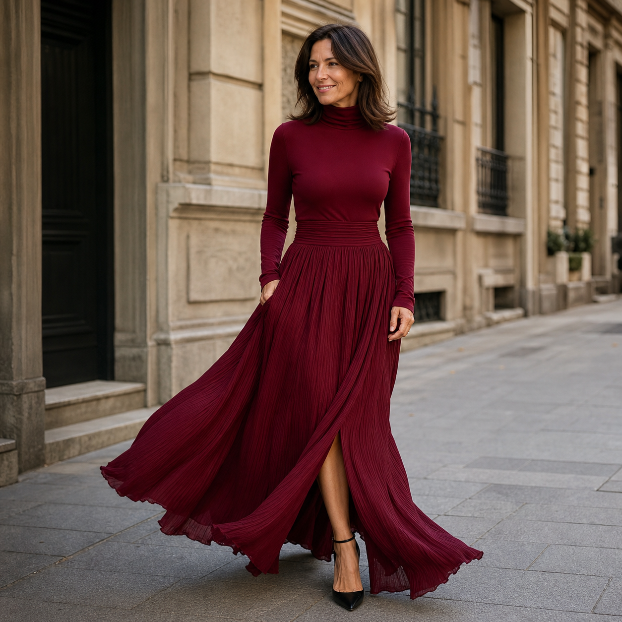 Natalia Berardi™ Elegantní maxi sukně s vysokým pasem na každou příležitost