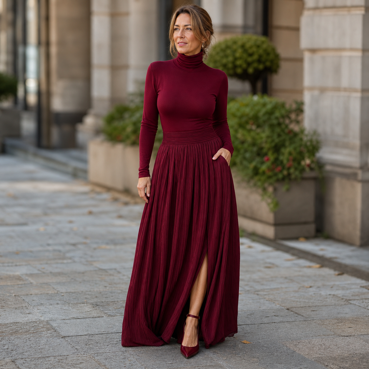 Natalia Berardi™ Elegantní maxi sukně s vysokým pasem na každou příležitost