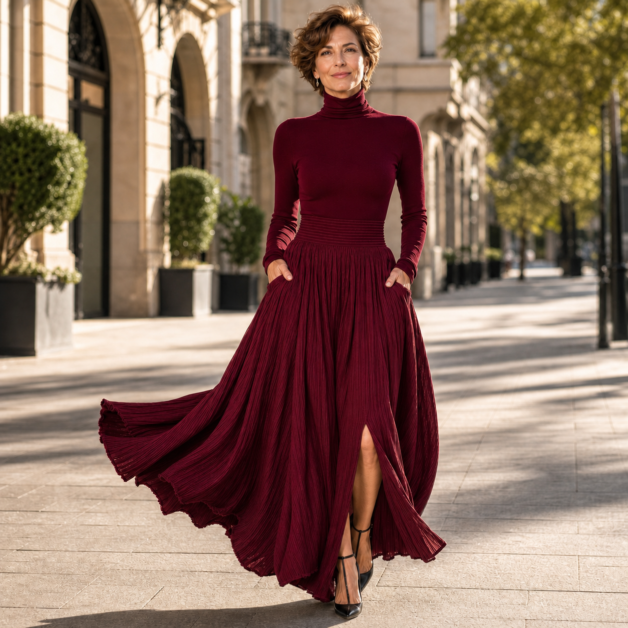 Natalia Berardi™ Elegantní maxi sukně s vysokým pasem na každou příležitost