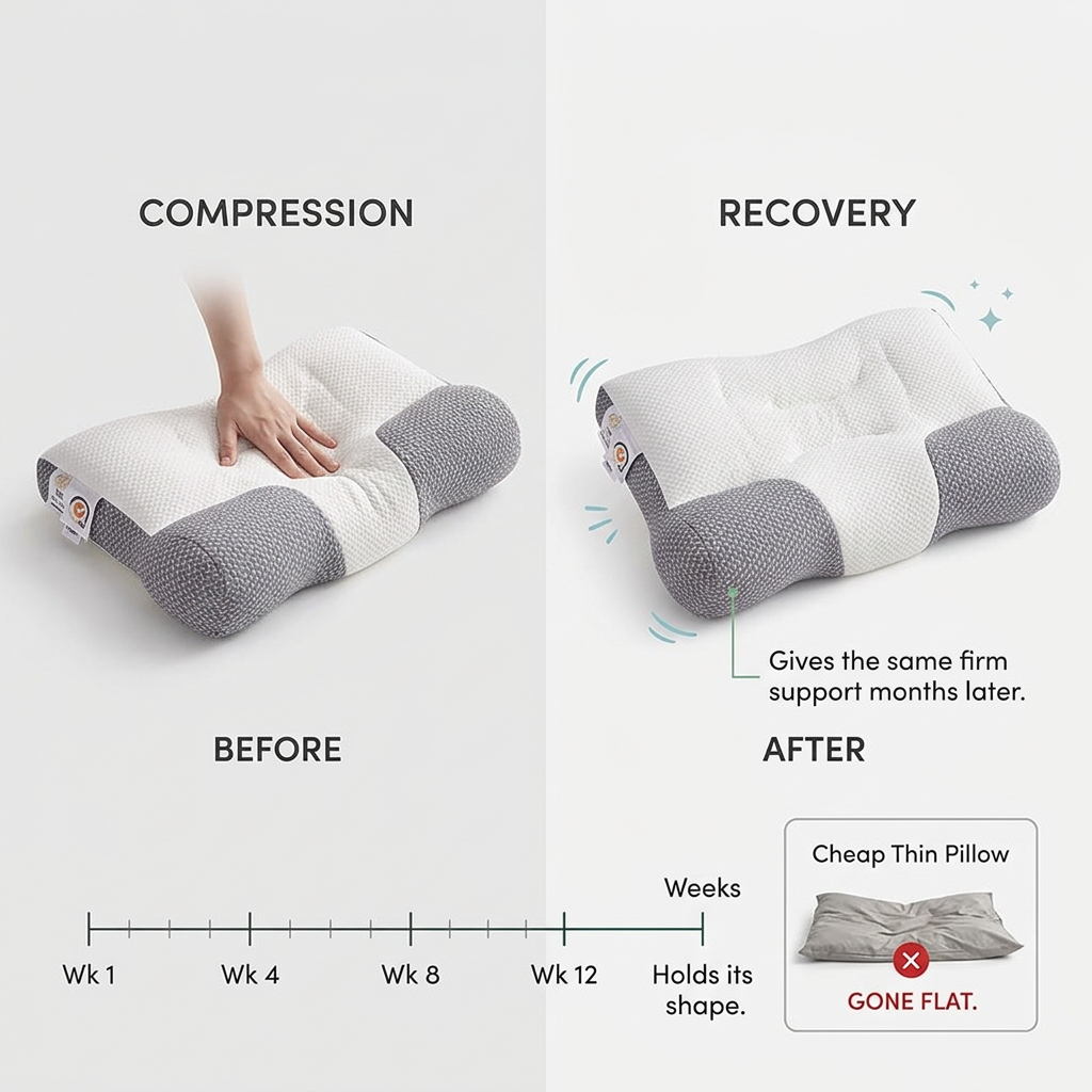 NeckContour Pro™ Podpůrný polštář z paměťové pěny pro bezbolestná rána