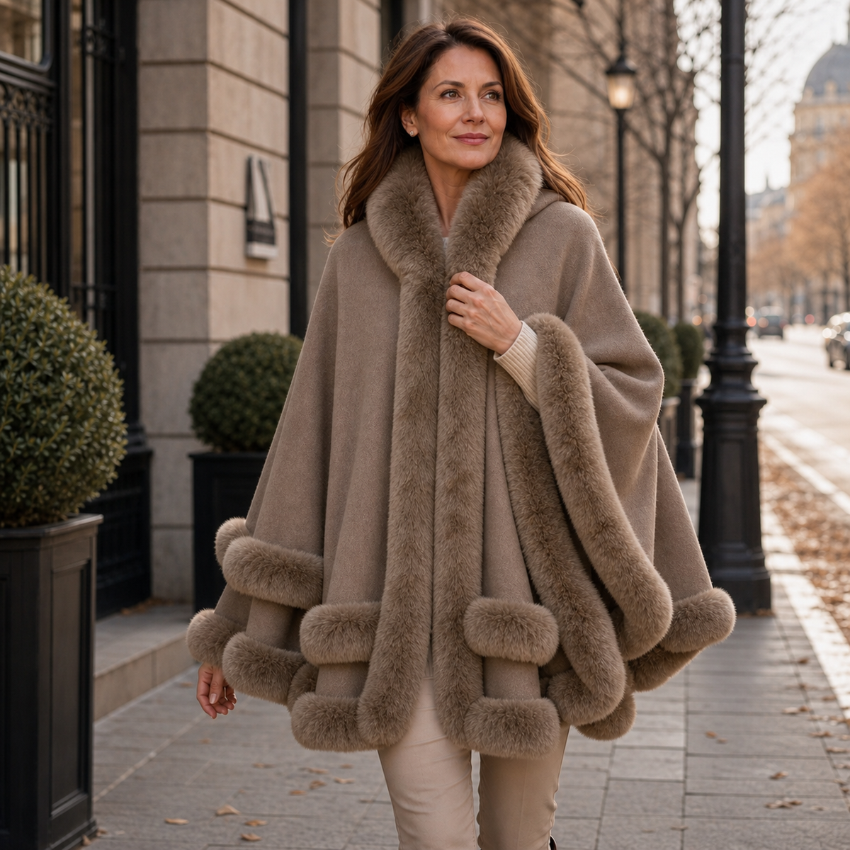 Neve Bonini™ Hřejivý kabát s kapucí v elegantním stylu