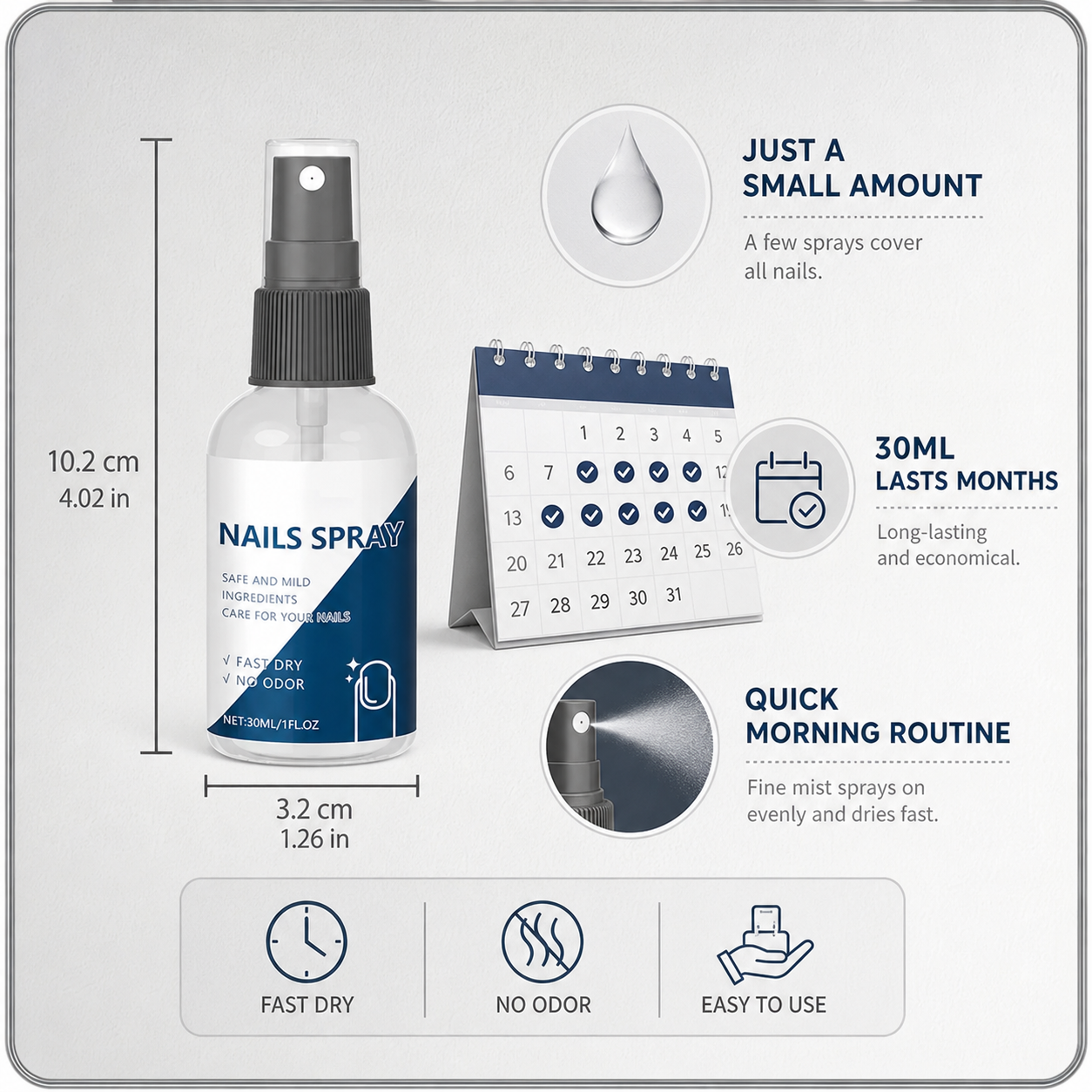 NourishNails™ Výživná péče pro opravu nehtů pro hladké a zdravé nehty