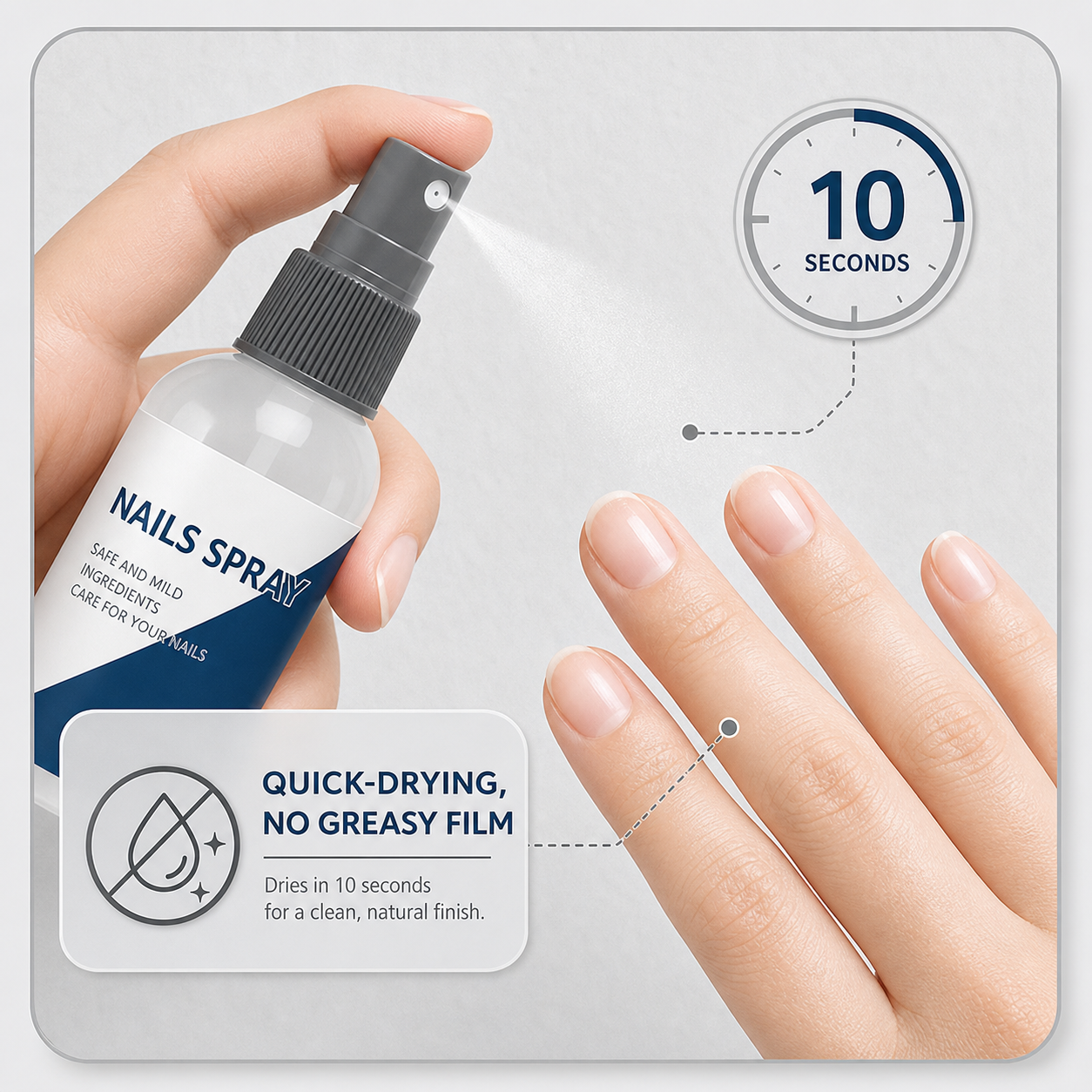 NourishNails™ Výživná péče pro opravu nehtů pro hladké a zdravé nehty