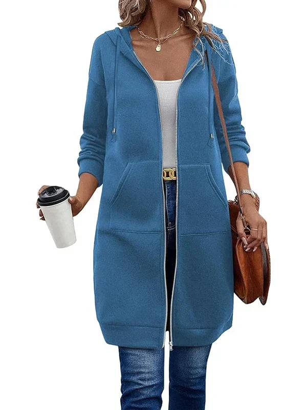 Olga Andreotti™ Podšitá mikina na zip s kapsami