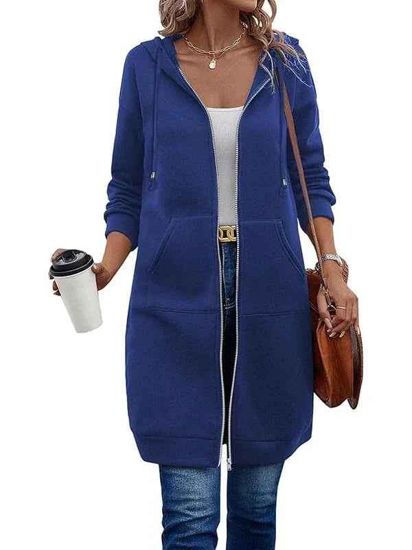 Olga Andreotti™ Podšitá mikina na zip s kapsami