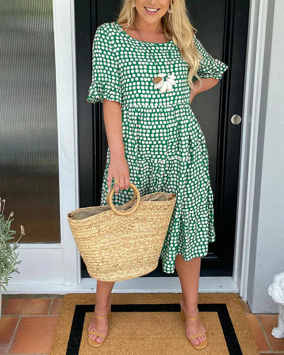 Olga Penna™ Prodyšné midi šaty pro bezstarostný každodenní styl