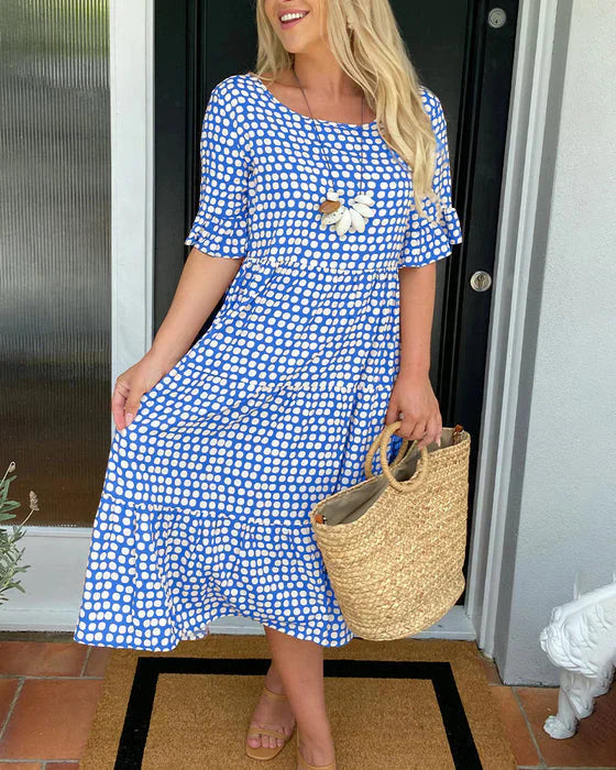 Olga Penna™ Prodyšné midi šaty pro bezstarostný každodenní styl