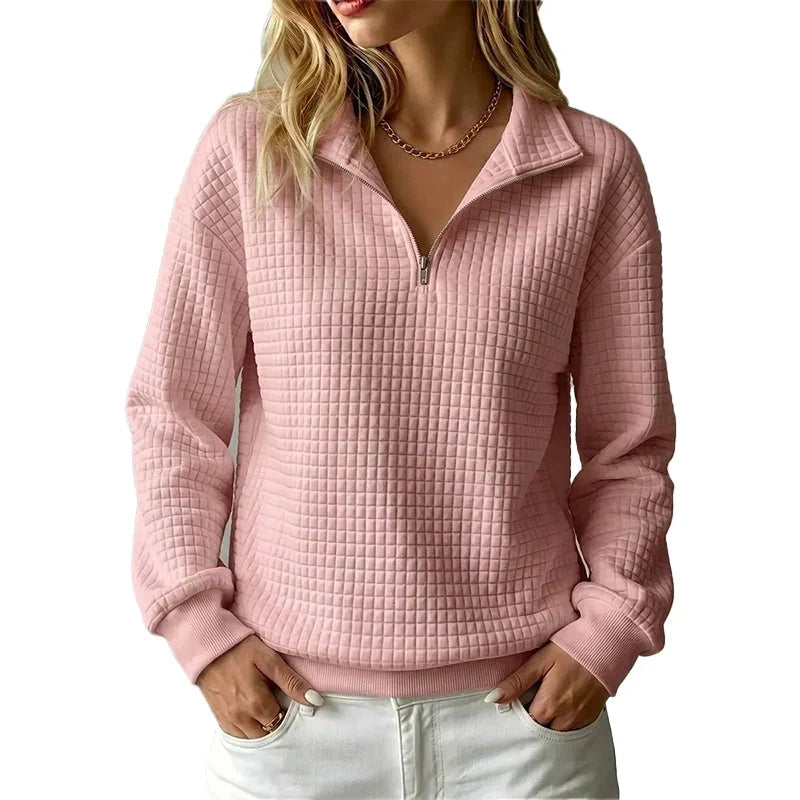 Olga Ventura™ Útulný kostkovaný svetr pro bezstarostný styl