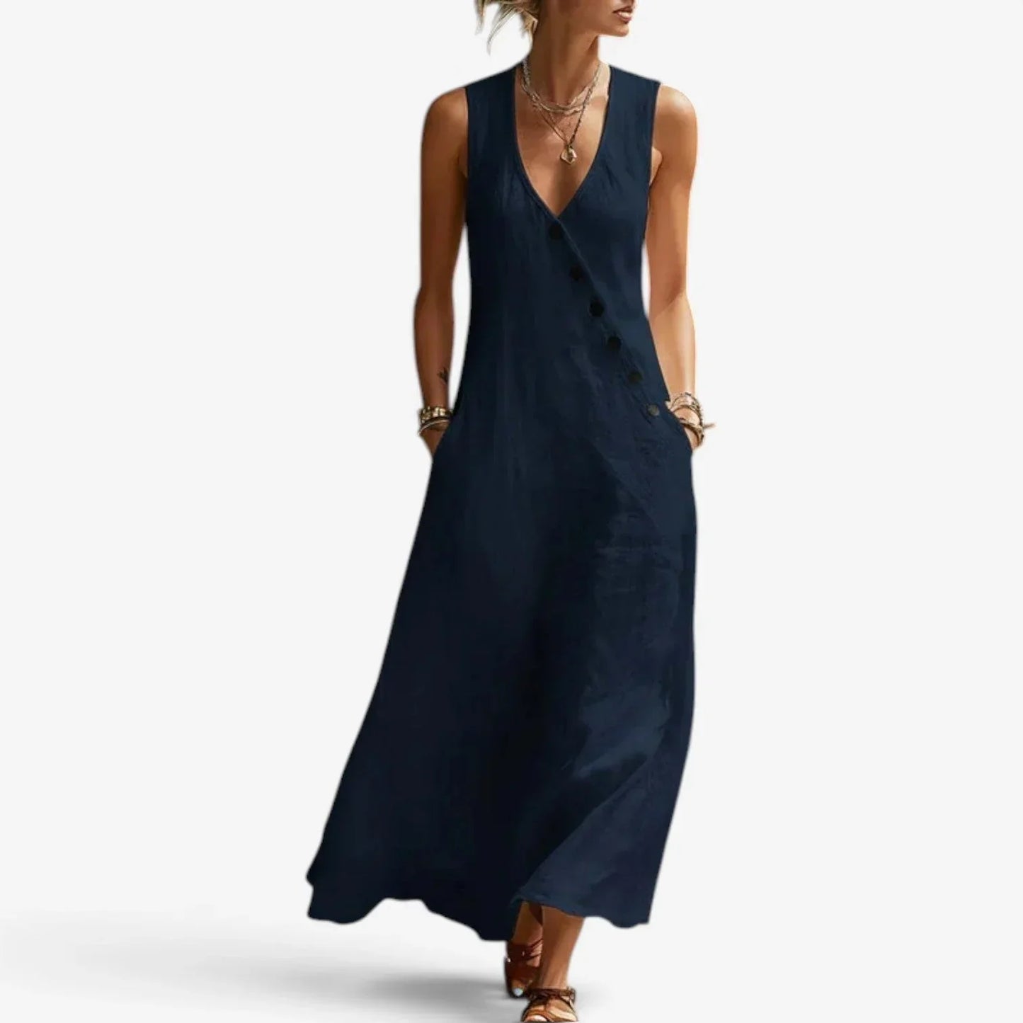 Olivia Righetti™ Maxi šaty bez rukávů pro bezstarostnou letní eleganci