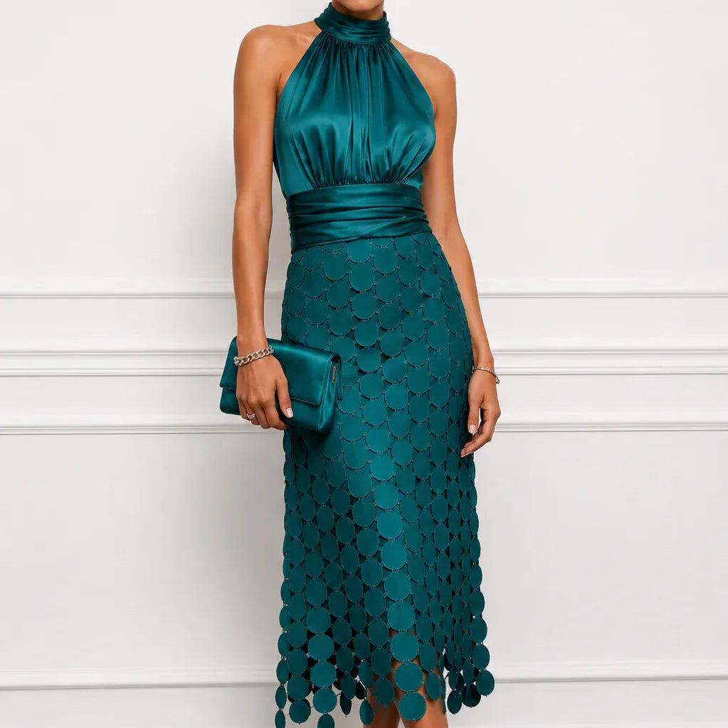 Orsola Truffi™ Lichotivé halterkové midi šaty pro bezstarostnou eleganci