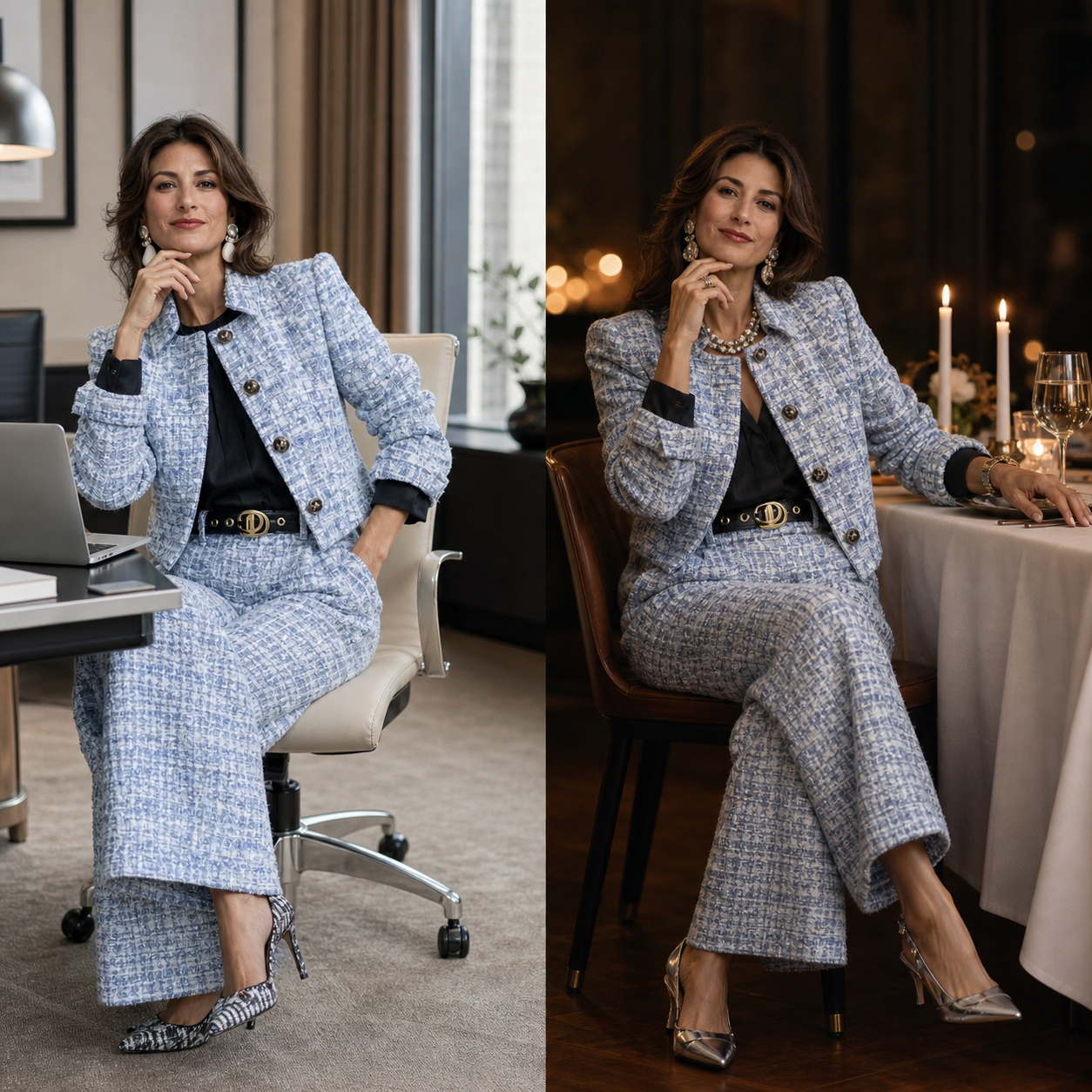 Paola Antinori™ Elegantní sako a kalhoty pro bezstarostný styl