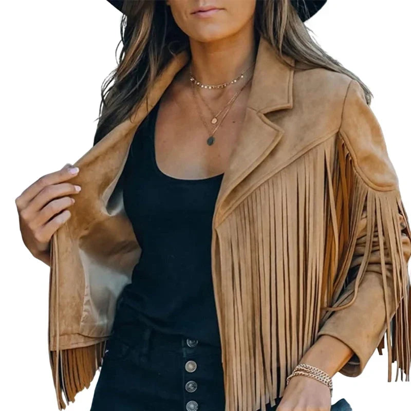 Paola Avellino™ Elegantní třásňové sako pro každodenní outfity